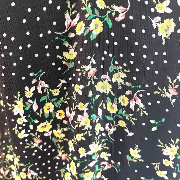 DKNY Women's Fit and Flare Short Sleeve Tie Neck Dress - Picture 4 of 10